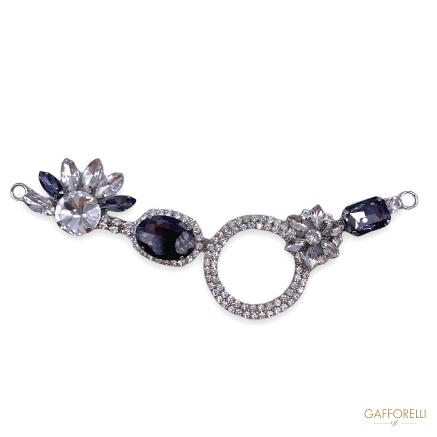 Rhinestones and Painted Stones Neckline A100 - Gafforelli
