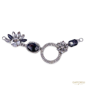 Rhinestones and Painted Stones Neckline A100 - Gafforelli