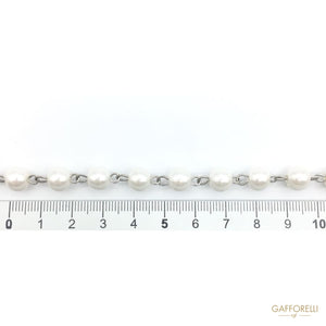 Rosary Chain with Pearls - Art. 2458 aluminium chains