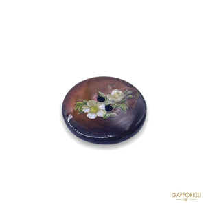Round Buttons With Floral Fantasy 101 - Gafforelli Srl BROWN