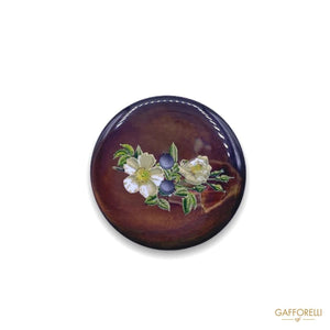 Round Buttons With Floral Fantasy 101 - Gafforelli Srl BROWN