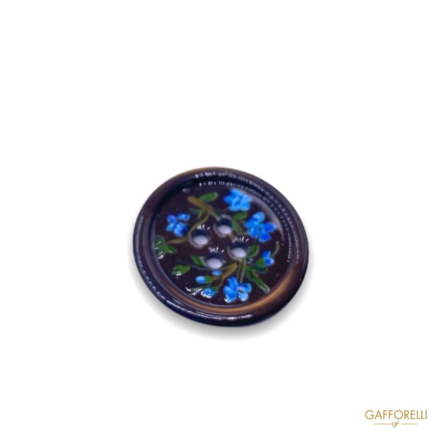 Round Buttons With Floral Fantasy 102 - Gafforelli Srl BROWN