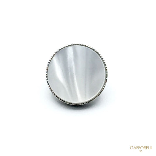 Round Buttons with Insert Imitation Mother of Pearl - Art.