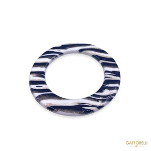 Round Polyester Ring With Zebra Print D301 A- Gafforelli Srl