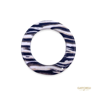 Round Polyester Ring with Zebra Print D301 A- Gafforelli