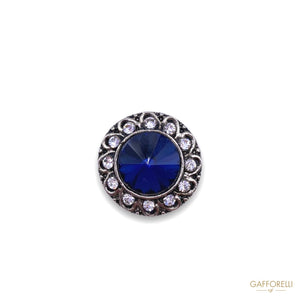 Round Swarovski Button And Central Stone A419 - Gafforelli