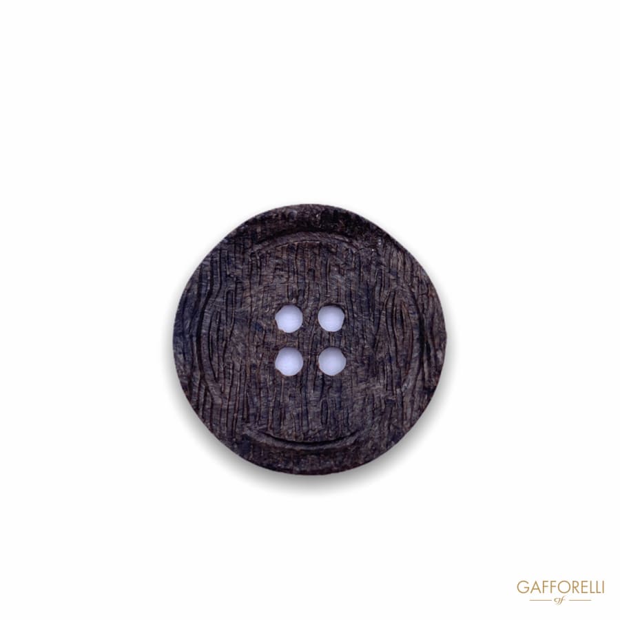 Round Wood Effect Polyester Button D297 - Gafforelli Srl