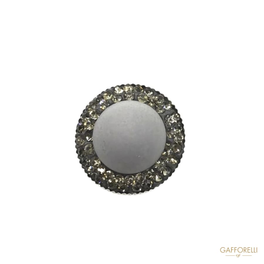 Rubberized Button With Rhinestones - Art. A209 rhinestone
