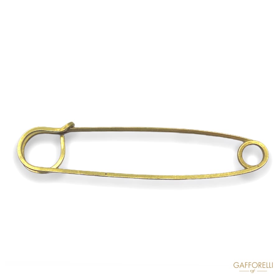 Safety Pins In Modern Classic Curved Metal 2580 - Gafforelli