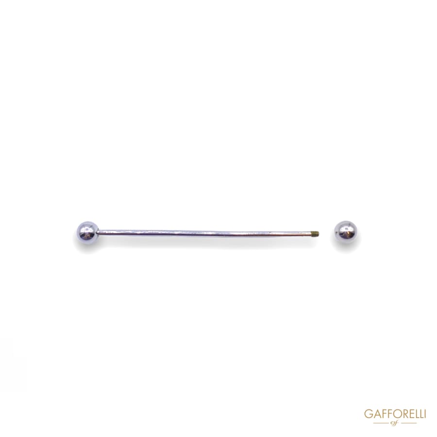 Silver Metal Piercing with Beads U295 - Gafforelli Srl