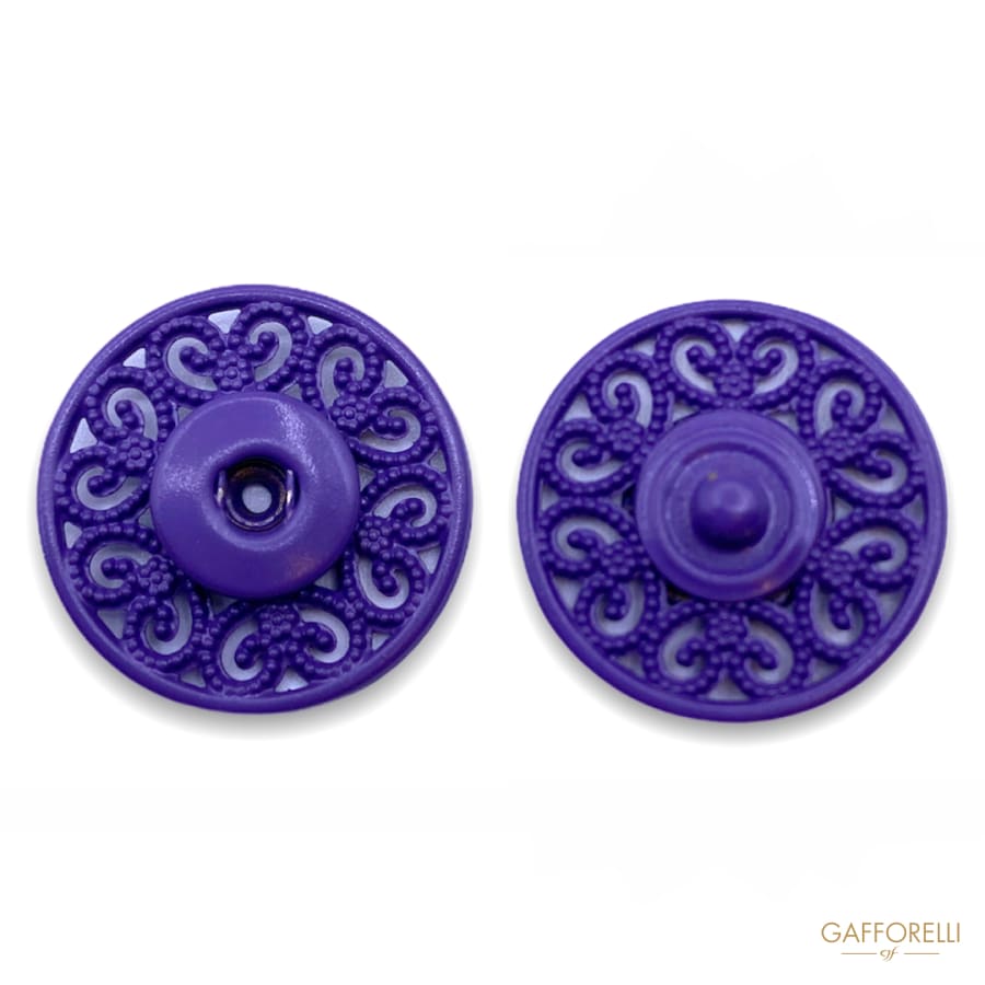 Snap Automatic Button with Decorations 8026 - Gafforelli