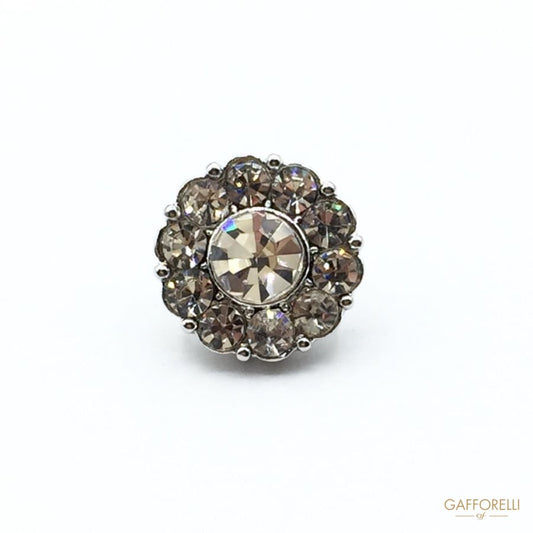 Sofisticate Buttons with Zamak Chain and Rhinestones Paveè