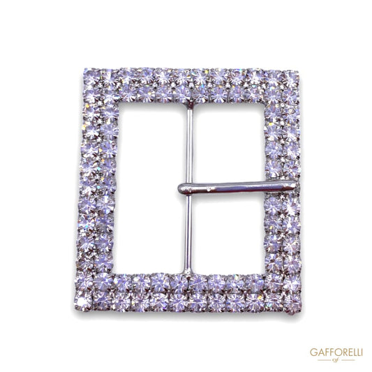 Square Buckle with Double Row of Rhinestones 3752