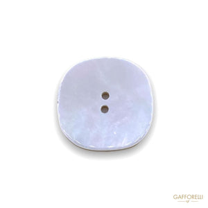 Square White Mother-of-pearl Button With Rounded Corners 656