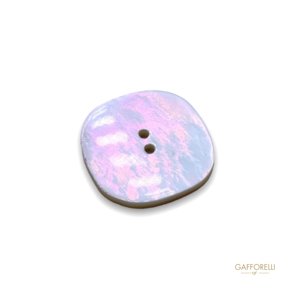 Square White Mother-of-pearl Button with Rounded Corners