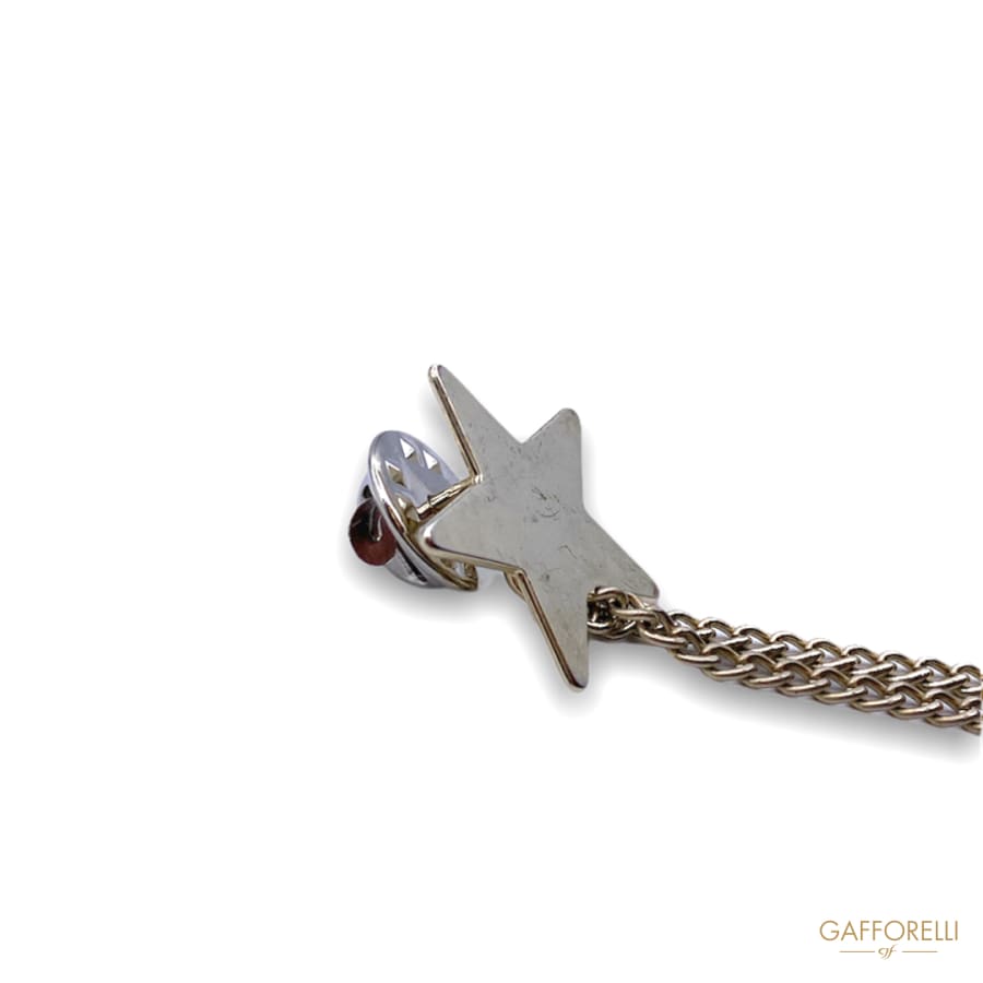 Star Pins with Metal Butterfly Clasp U342 - Gafforelli Srl