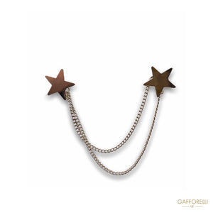 Star Pins With Metal Butterfly Clasp U342 - Gafforelli Srl