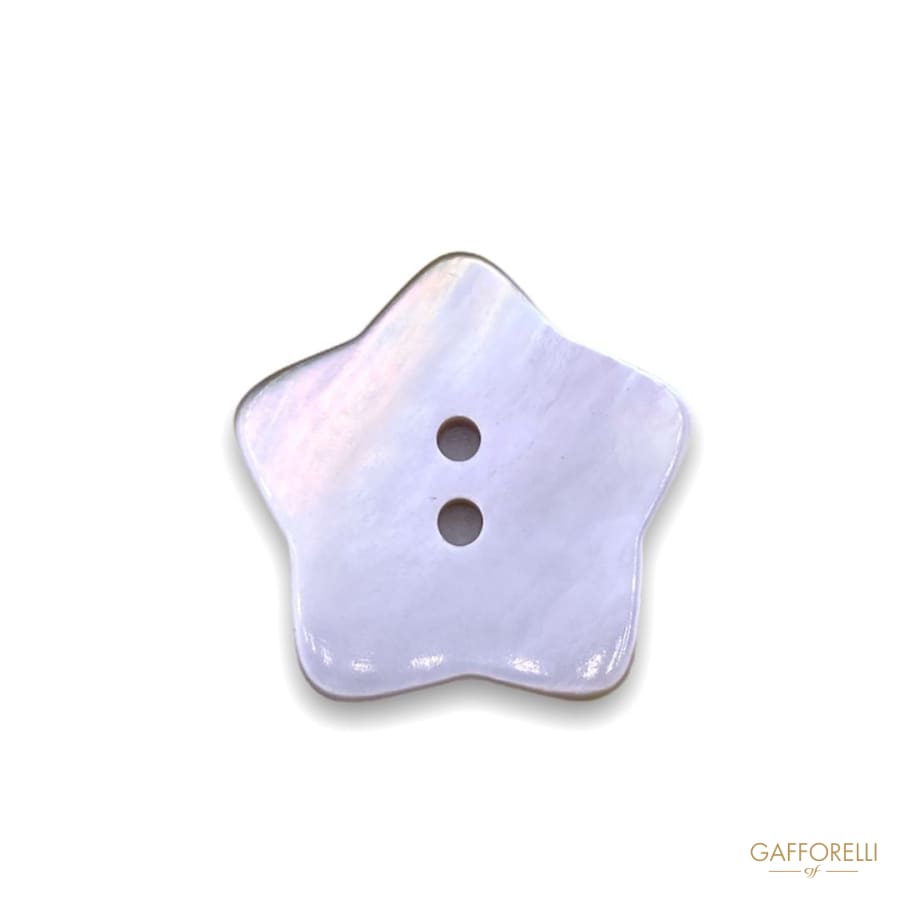 Star-shaped White Mother-of-pearl Button 546 - Gafforelli