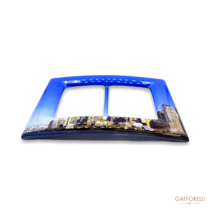 Sublimated Buckle With Picture 2204- Gafforelli Srl BLU •