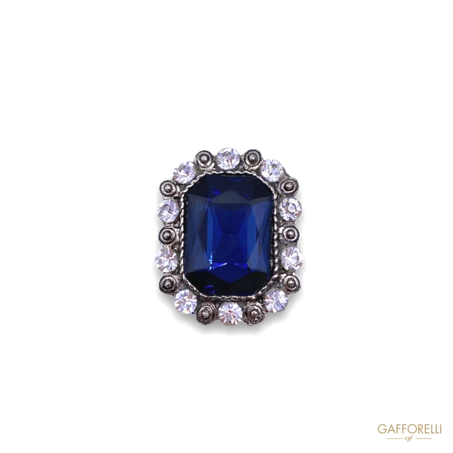 Swarovski Octagon Button with Central Stone A421