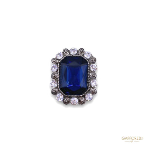 Swarovski Octagon Button with Central Stone A421