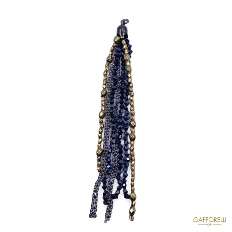 Tassel With Beads And Chain A341 - Gafforelli Srl tassels