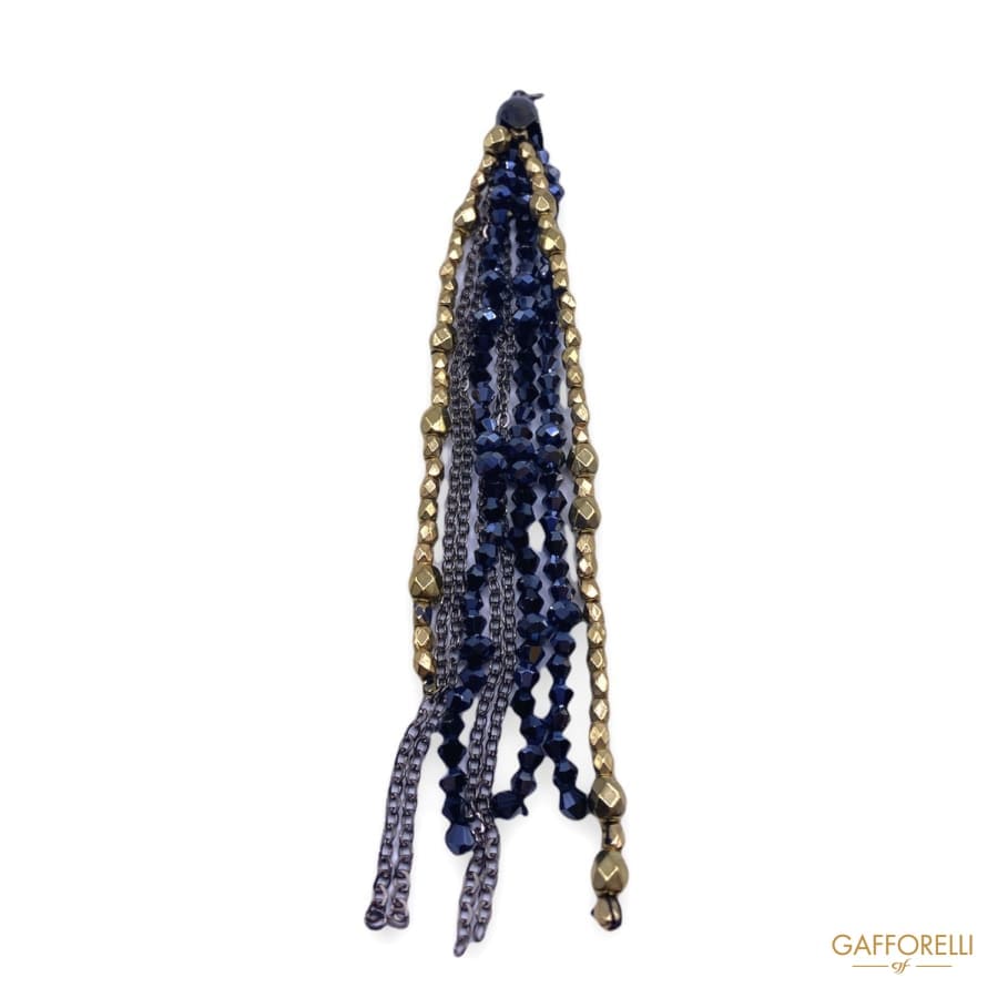 Tassel With Beads And Chain A341 - Gafforelli Srl tassels