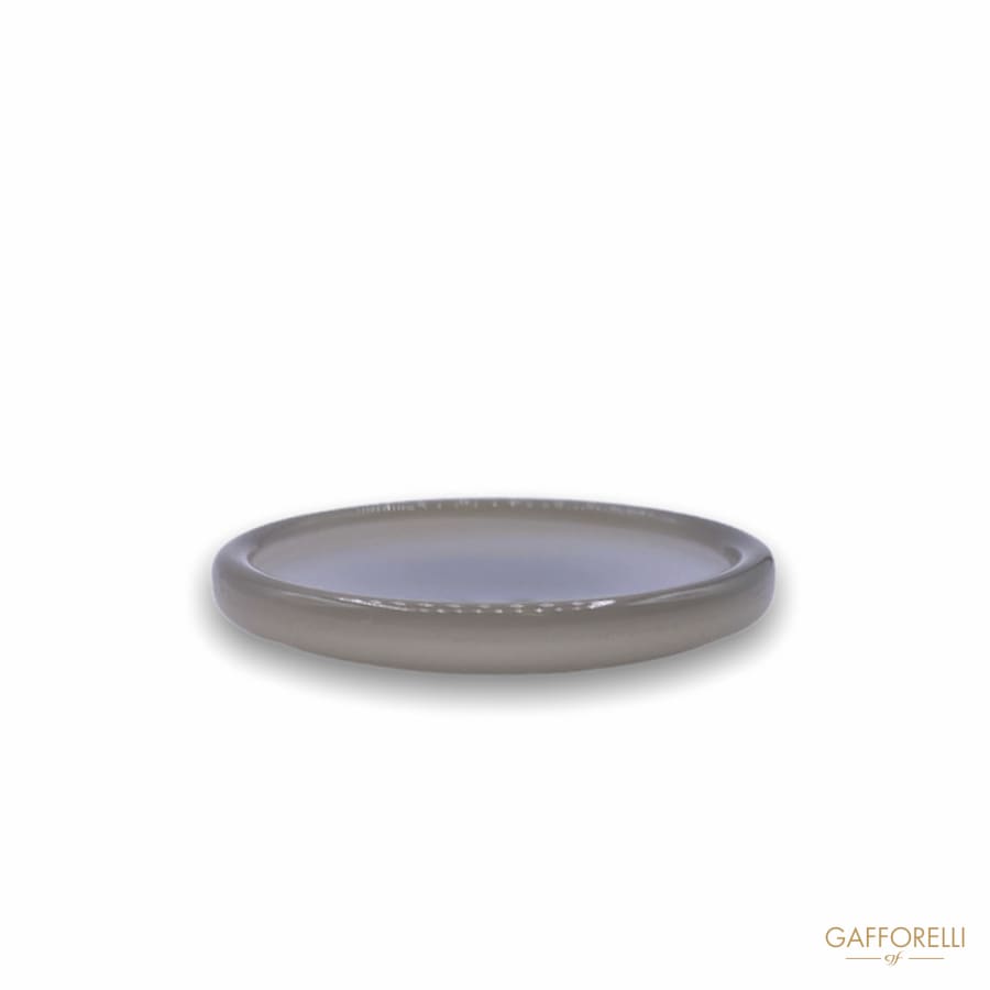 Transparent Opaque Polyester Button with Colored Outline