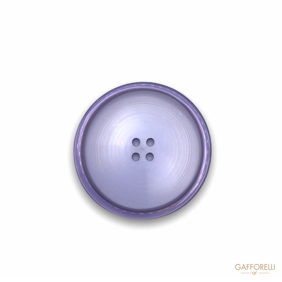 Transparent Opaque Polyester Button with Colored Outline