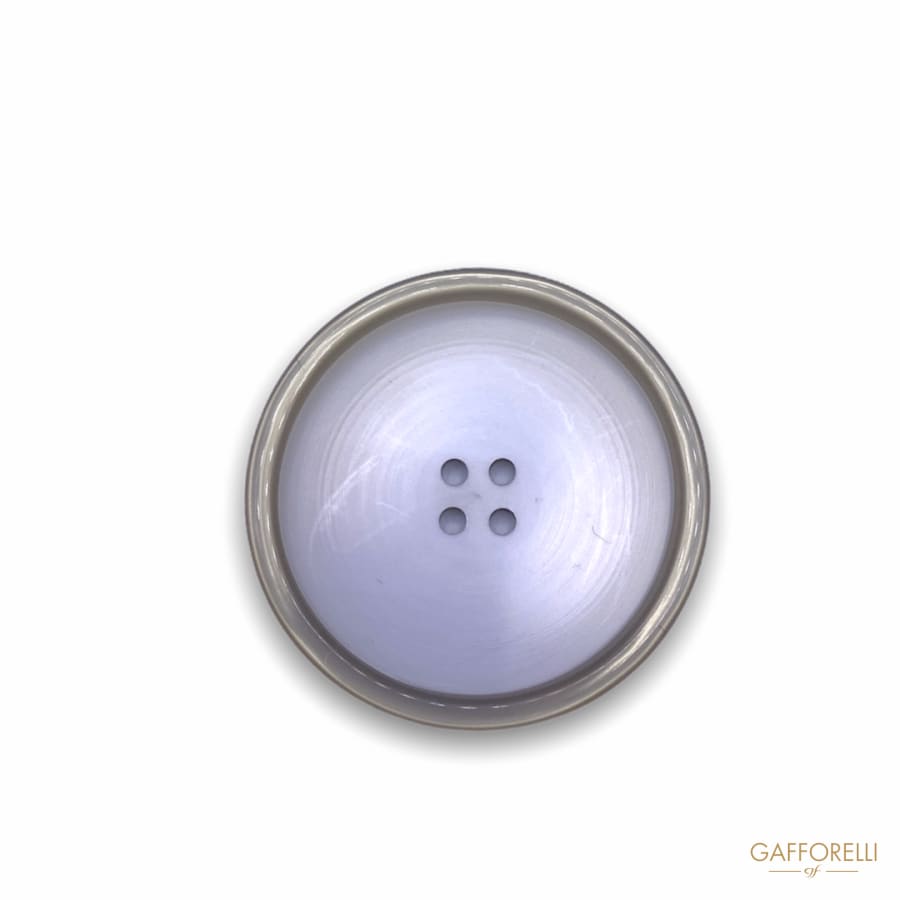 Transparent Opaque Polyester Button with Colored Outline