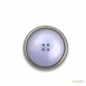 Transparent Opaque Polyester Button With Colored Outline