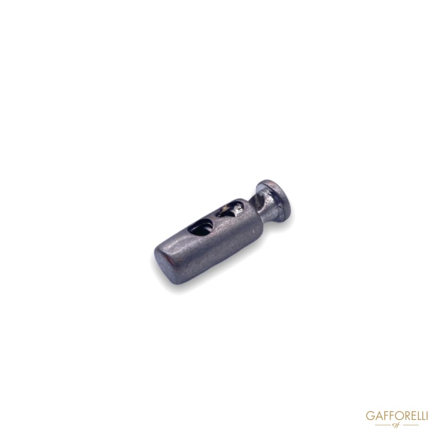Two-hole Aged Silver Cord Stopper V65 - Gafforelli Srl