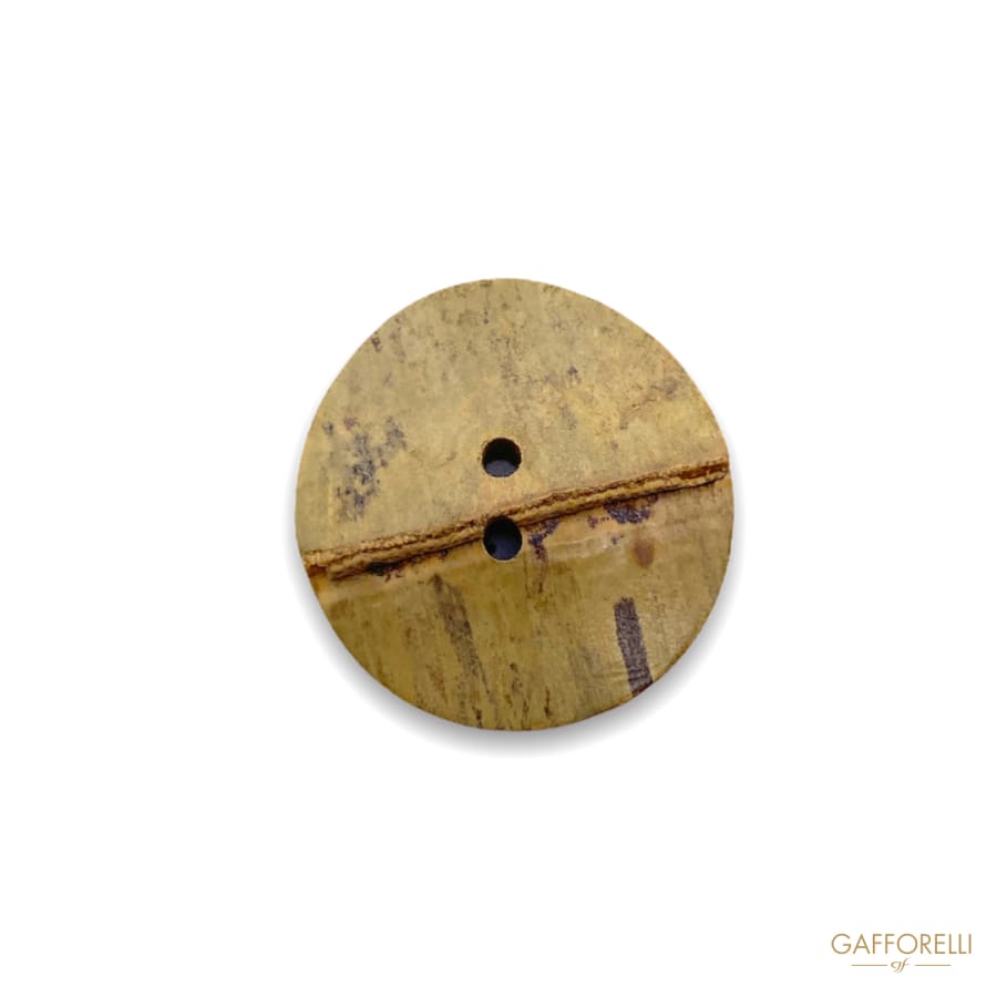 Two-hole Bamboo Button 1123 - Gafforelli Srl BAMBOOO • BROWN