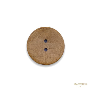 Two-hole Coconut Button 1118 - Gafforelli Srl BROWN •