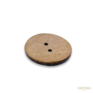 Two-hole Coconut Button 1118 - Gafforelli Srl BROWN •