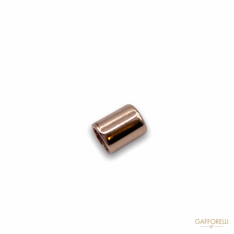 Two-hole Cylinder Gold Cord Stopper 2240 - Gafforelli Srl