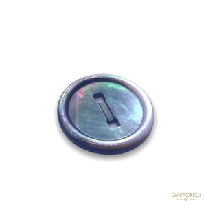 Two-hole Tahiti Gray Mop Button 918 - Gafforelli Srl BLACK •