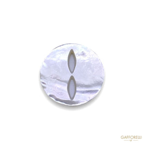 Two-hole White Mother-of-pearl Button 707 - Gafforelli Srl