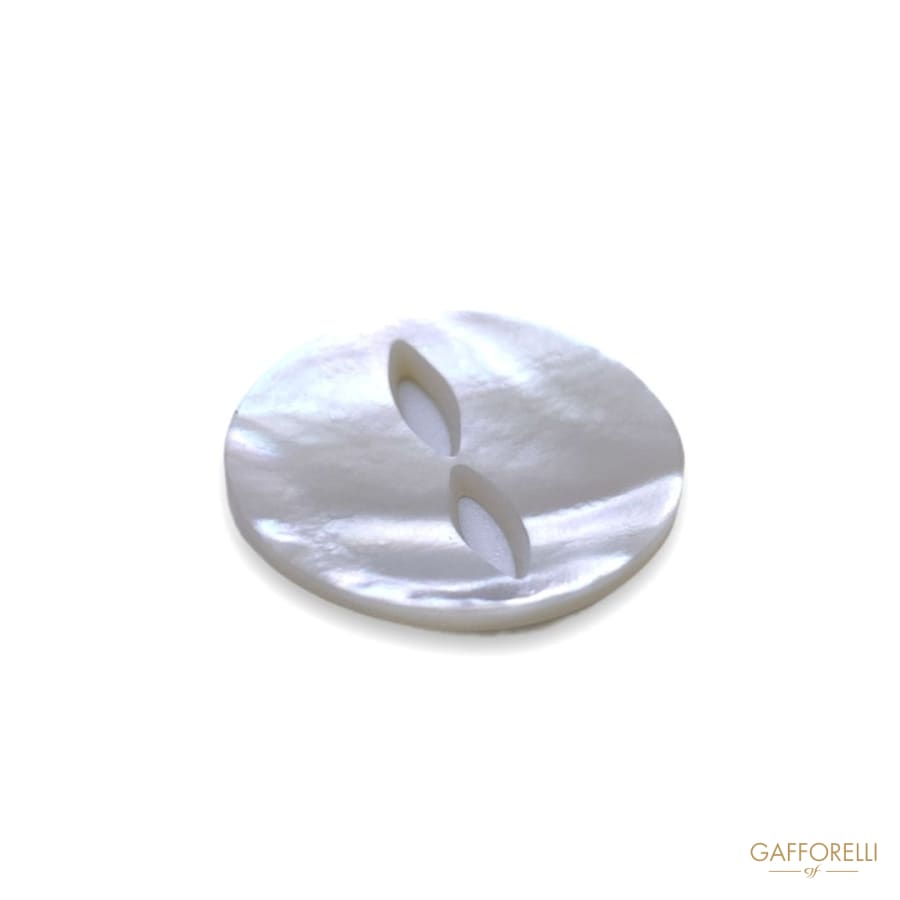 Two-hole White Mother-of-pearl Button 707 - Gafforelli Srl