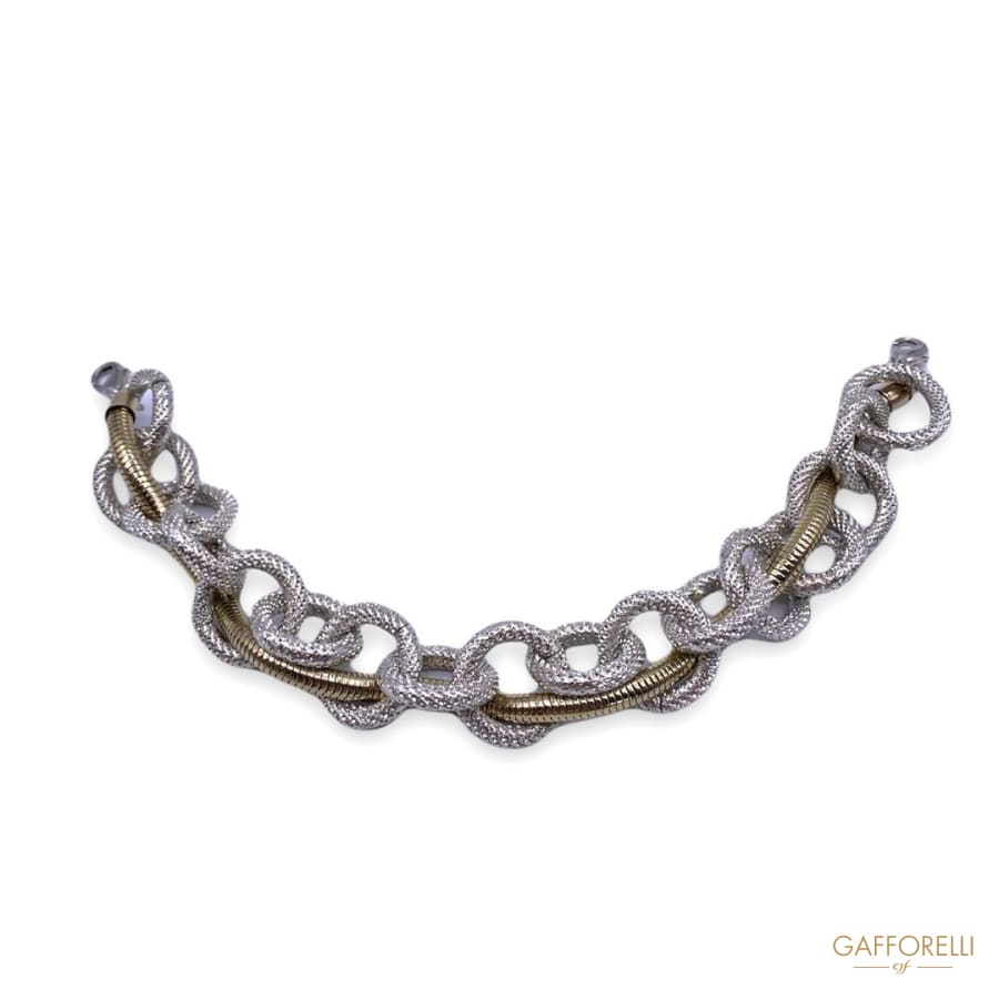 Two-tone Brass Chain Nackline E163 - Gafforelli Srl CRYSTAL