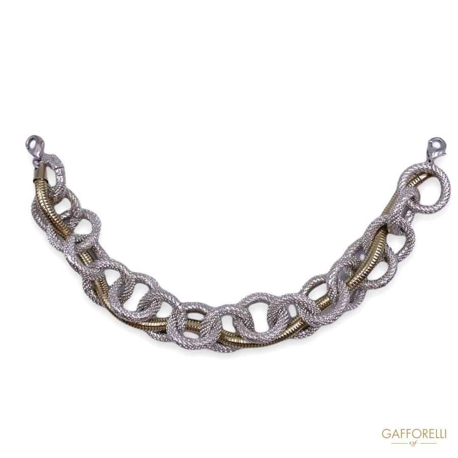 Two-tone Brass Chain Nackline E163 - Gafforelli Srl CRYSTAL