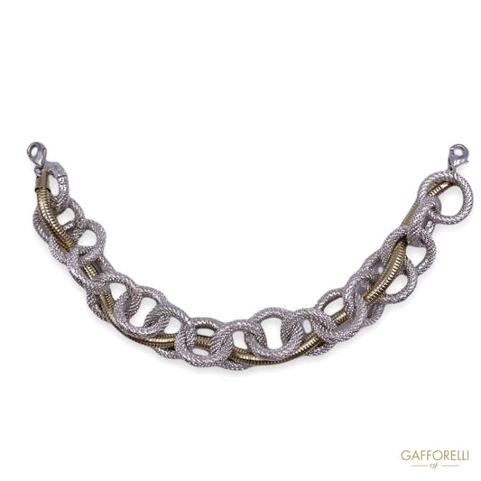 Two-tone Brass Chain Nackline E163 - Gafforelli Srl CRYSTAL