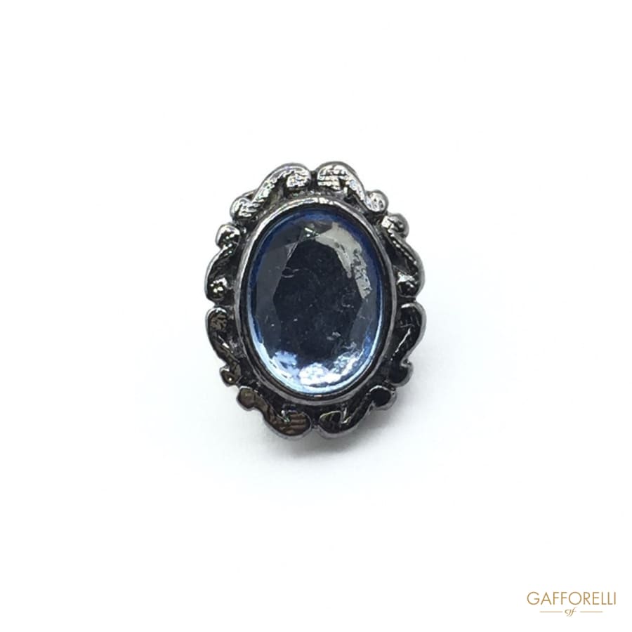 Vintage Buttons with Oval Stone - Art. 5097 shirt rhinestone