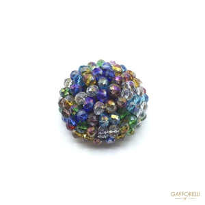 Vintage Mutlicolored Beads Buttons - Art. 9143 rhinestone