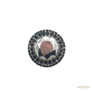 Vintage Rhinestone Button A606 - Gafforelli Srl rhinestone