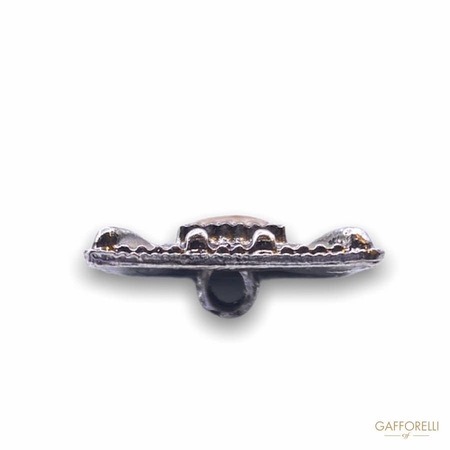Vintage Style Square Metal Button B134 - Gafforelli Srl