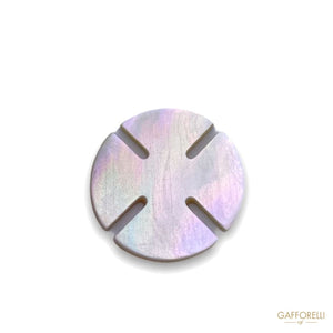 White Mother-of-pearl Botton with Side Cuts 701