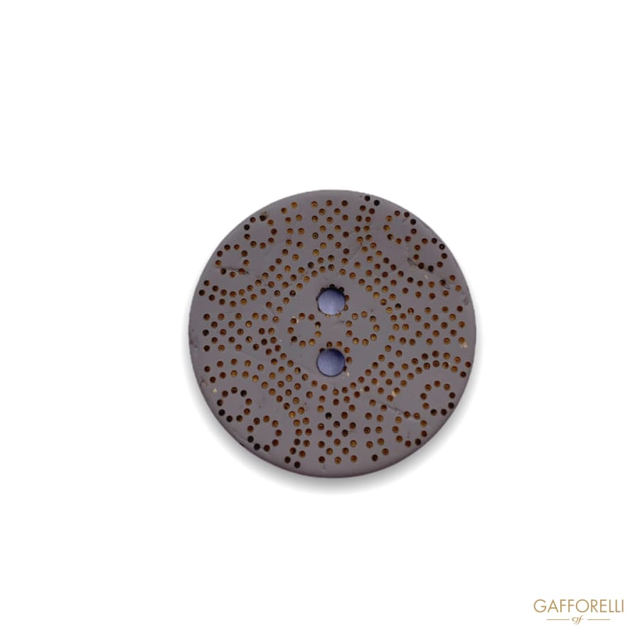 Wooden Button With Perforated Decorations 1669 - Gafforelli