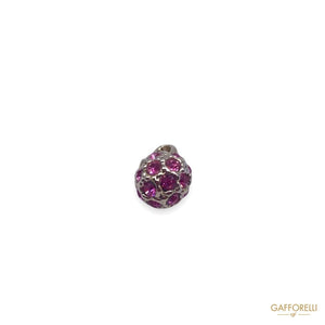 Zamak Ball Zip Puller with Embedded Swarovski 3913
