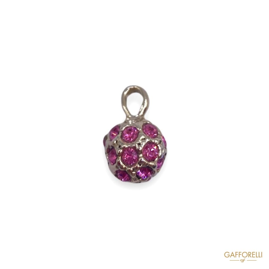 Zamak Ball Zip Puller with Embedded Swarovski 3913